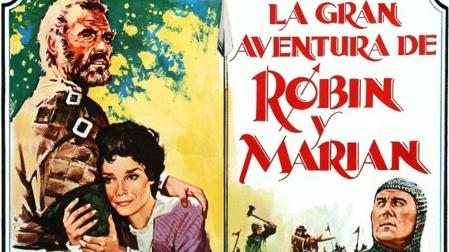 Detalle del cartel de la película 'Robin y Marian' rodada en Navarra