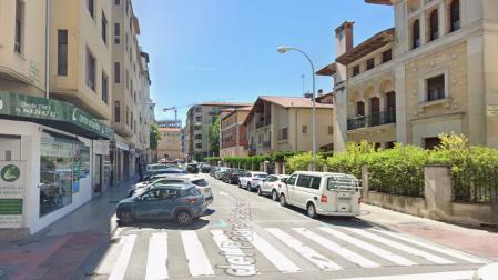 El atropello se ha producido a la altura del número 9 de la calle Padre Calatayud de Pamplona