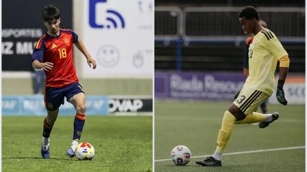 Mikel Urrestarazu y Darlington Chichoro, en partidos recientes con la sub 17