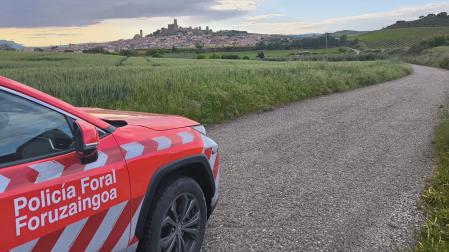 Patrullaje de Policía Foral en entorno rural