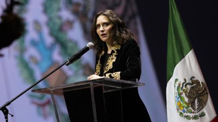 La presidenta de la Comunidad de Madrid, Isabel Díaz Ayuso, en Ciudad de México