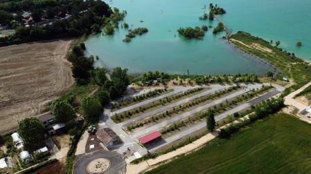 La bahía de Lerate, en una imagen del 24 de mayo de 2025 que muestra el parking vacío.