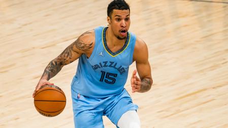 Fotografía de archivo del 11 de mayo de 2022 que muestra al jugador de baloncesto Brandon Clarke durante un partido de la NBA,