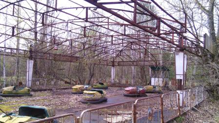 Imagen tomada en el interior de la zona de exclusión de Chernóbil por la pamplonesa Mari Carmen Oscáriz, voluntaria de la asociación Chernóbil Elkartea, en 2019.