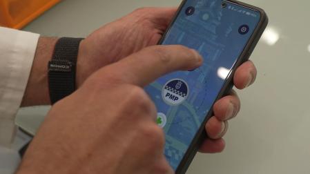 Aplicación instalada en el móvil del sistema de alerta ante emergencias 'PaMplona Alert', un botón de alarma que avisa de forma discreta a la Policía Municipal de Pamplona