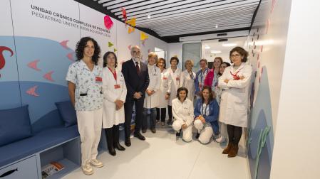 Profesionales del servicio de Pediatría del Hospital de Día Polivalente y la Unidad del Paciente Crónico Complejo Pediátrico del HUN