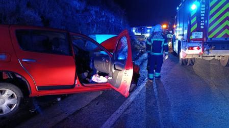 Herida una mujer de 22 años en una salida de vía en Villava