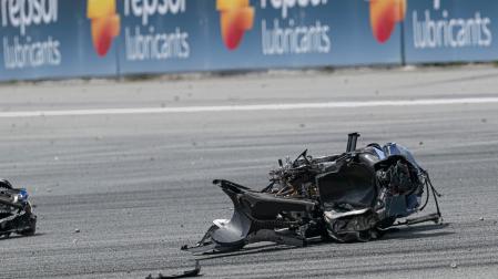 Estado de la moto de Alex Márquez tras el accidente