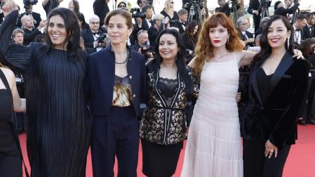 Fatima Atif, Laila Marrakchi, Hajar Graigaa, Itsaso Arana y Nisrin Erradi, el domingo en Cannes