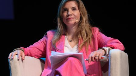 Mirian Rojas Estapé durante la jornada celebrada este martes 19 de mayo en el Museo de la Universidad de Navarra