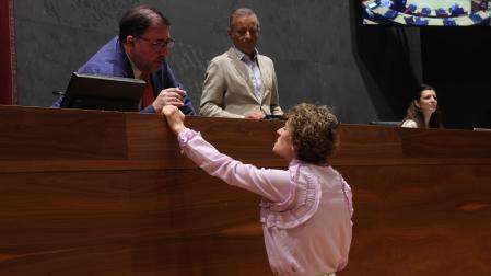 María Chivite durante la sesión plenaria de este jueves