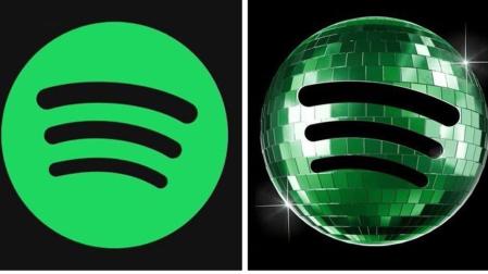 A la izda. el logo antiguo de Spotify, a la dcha., el nuevo