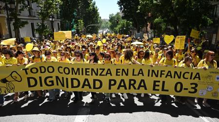manifestación educadoras infantiles