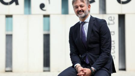 José Ignacio Díaz Lucas, fotografiado en el barrio pamplonés de Mendebaldea