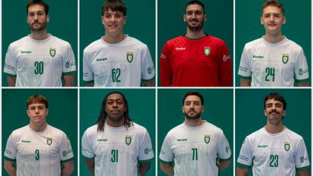 Las ocho bajas que tendrá Anaitasuna en su primera plantilla. Arriba, de izquierda a derecha: Adrián Ortiz, Iker Aguilera, Alin Cozmaciuc y Pablo Itoiz. Abajo: Nikola Malivojevic, José Palacios, José Paulo Silva y Teo Marchesino.