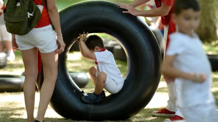 AUTOR: IRATI AIZPURUA FECHA: 10/07/2019 LUGAR: PAMPLONA TEMA: ZONAS INFANTILES SAN FERMINES. BIRJOLASTU Los jardines de la Taconera acogen Birjolastu.