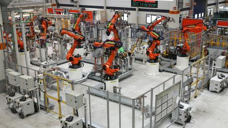 Instalaciones de chapistería en Volkswagen Navarra dedicadas a la producción de carrocerías de los eléctricos