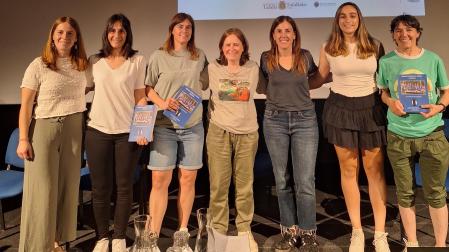 Participantes en la jornada en Tafalla con motivo del Día Internacional del Fútbol Femenino