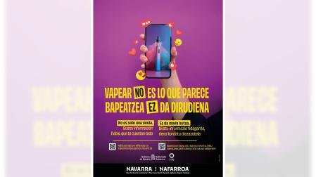 Imagen del cartel de la campaña del Gobierno de Navarra por el Día Mundial Sin Tabaco