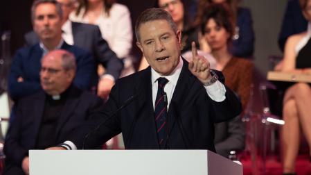 El jefe del Gobierno autonómico Emiliano García-Page, este domingo en Cuenca
