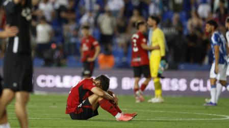 Tristeza en los jugadores del Mirandés, que desciende de categoría
