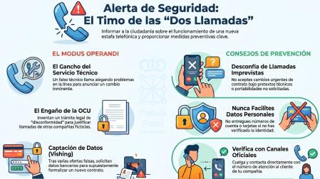 Policía Foral alerta ante la modalidad de estafa telefónica de las "dos llamadas"