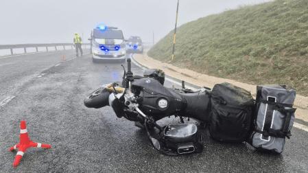 Estado en el que ha quedado la moto del fallecido