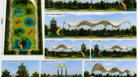 Recreación del parque infantil que iba a construirse en la calle Teobaldo II de Estella.