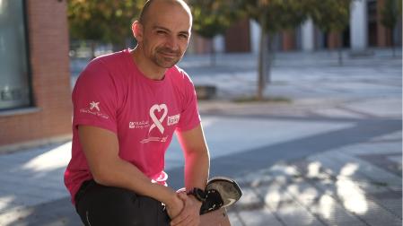 Miguel Crespo Obanos, preparador físico y promotor de la carrera solidaria.