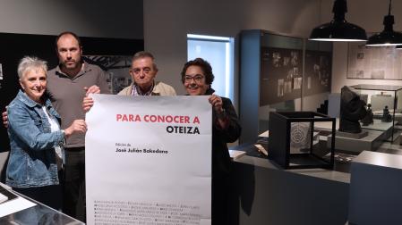 Jaione Apalategi, Lander Majuelo, JoséJulián Bakedano y Pilar Oteiza, este miércoles, en Alzuza