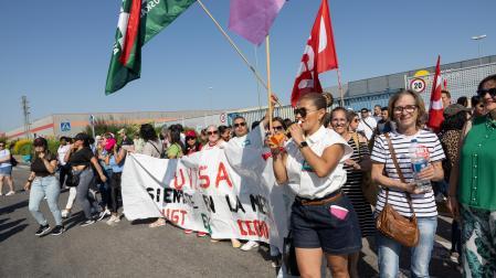 Imagen de una de las concentraciones de trabajadores de Uvesa Tudela