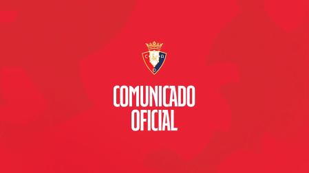 Imagen del comunicado emitido por Osasuna