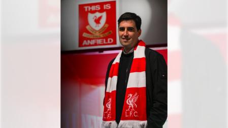 Andoni Iraola, en la presentación como nuevo técnico del Liverpoool