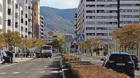 Vista de la avenida Erripagaña, en el término de Burlada