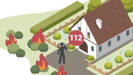 Imagen de la campaña que 112 SOS Navarra ha publicado para la prevención de incendios este verano