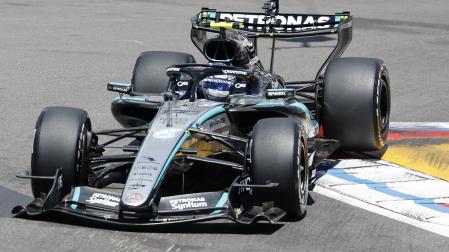 Andrea Kimi Antonelli durante la tercera sesión de entrenamientos libres del GP de Mónaco