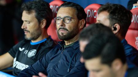 José Bordalas, en su última visita a El Sadar como entrenador del Getafe