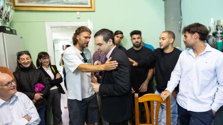 Ramón Lázaro, consolado por Iñigo Alayeto
