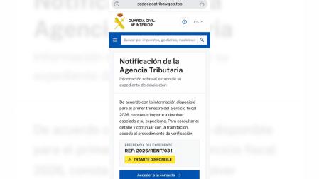 Guardia Civil alerta de una campaña de SMS fraudulentos que suplantan a la Agencia Tributaria en plena campaña de la Renta