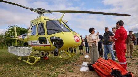 La consejera Inma Jurío y Alicia Echeverría, en la presentación de la campaña estival de prevención y extinción de incendios forestales 2026