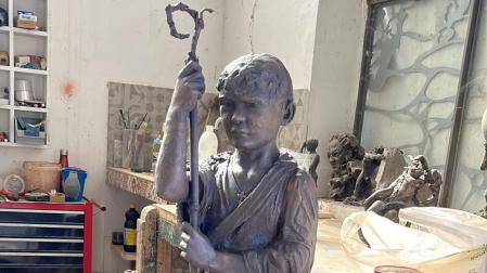 La estatua de Juan de Palafox y Mendoza que Fitero inaugurará este domingo 14 de junio con su instalación en las inmediaciones de la puerta del monasterio