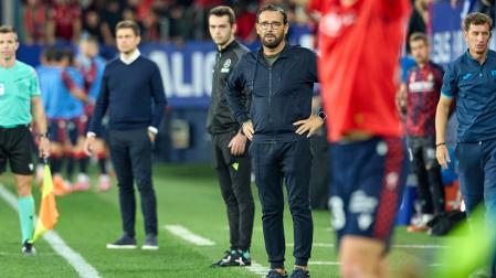 José Bordalás, en su última visita a El Sadar con el Getafe