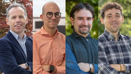 Javier Bernácer, Luis Eudave, Martín Martínez y Martín Aisa, investigadores del ICS y de la Facultad de Filosofía y Letras.