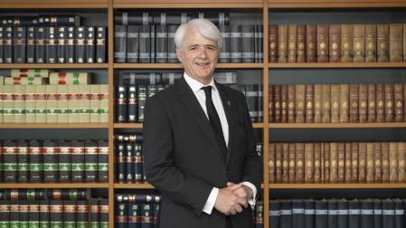 Salvador González Martín, en la sede del Colegio de Abogados de Pamplona