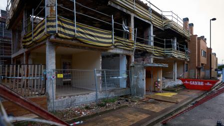 Aspecto de los edificios en la zona cero en enero pasado