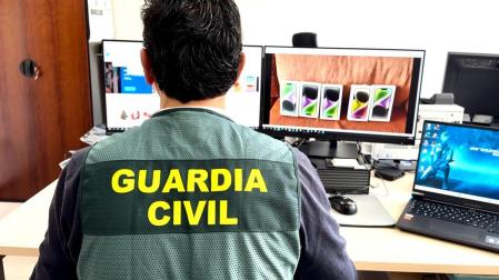 Un miembro de delitos informáticos de la Guardia Civil.