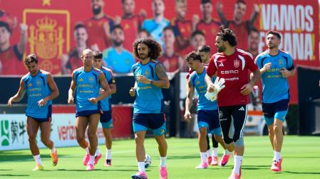Los jugadores de la selección española participan en un entrenamiento en Baylor School, Chattanooga