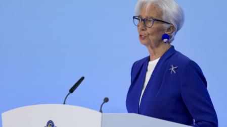 Christine Lagarde, presidenta del Banco Central Europeo, este jueves