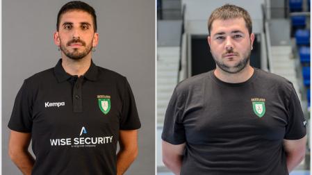 Karlos Arrasate, que será nuevo entrenador del filial de Anaitasuna en Primera Nacional masculina, e Iñaki Eransus, nuevo técnico del conjunto femenino de División de Honor Oro