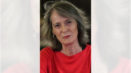 La escritora madrileña, fotografiada el 7 de junio en Pamplona, poco antes de su cita en la Feria del Libro de Navarra